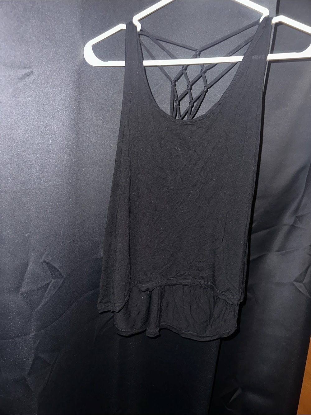 Black Strappy Back Women’s Tank Top